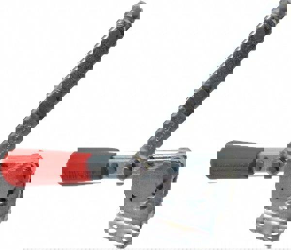 Pull-Action Latch Clamp: Horizontal, 375 lb, U-Hook, Flanged Base